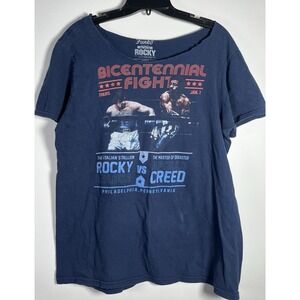 Funko Men Shirt Medium Blue Rocky Vs‎ Apollo Creed  Target Exclusive